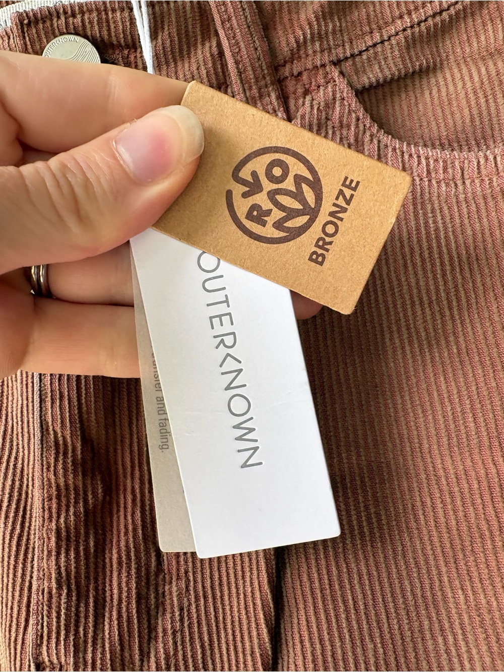 Outerknown NWT Smith Cord Pant Sepia size 27 100% regenerative organic cotton - Picture 5 of 9